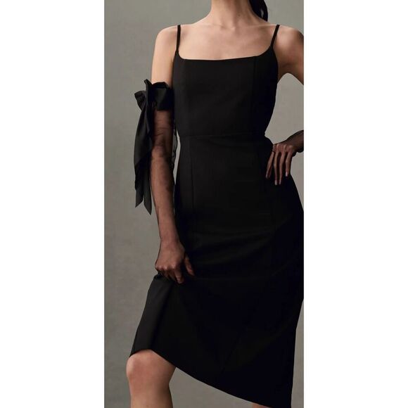 Anthropologie Beatrice .b Square Neck Scoop-Neck Midi Party Dress 4 - Picture 1 of 11